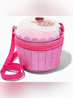 Claire's Club pink cupcake crossbody bag